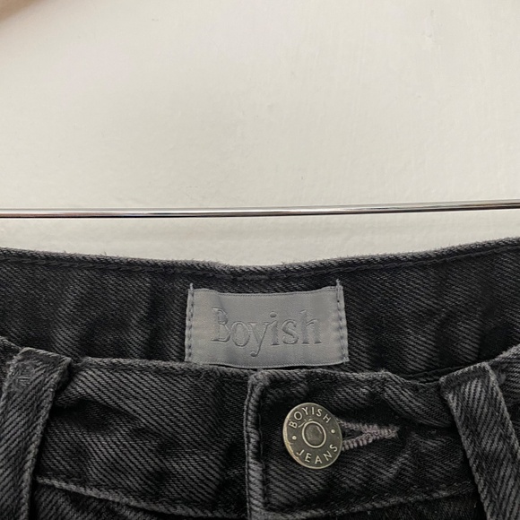 Boyish The Tommy High Rise Straight Jean in Black - Picture 5 of 5